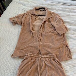 Missguided Terracotta Terry Cloth Set